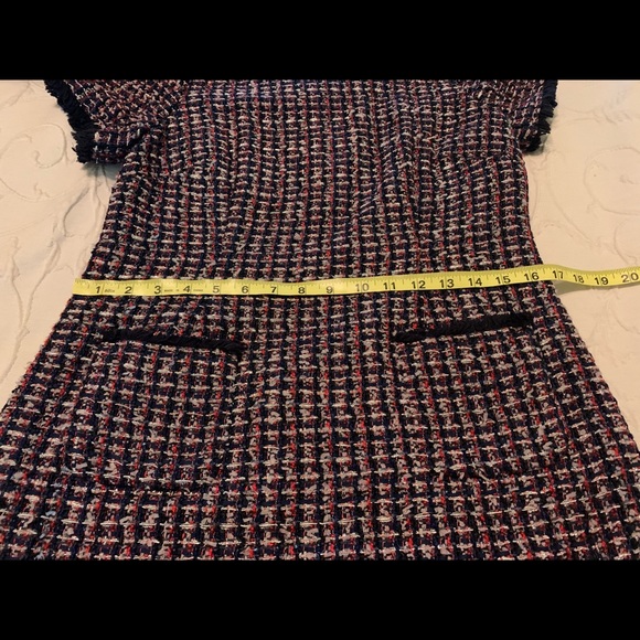 Talbots navy tweed short sleeve shift dress - 8P - Picture 6 of 10